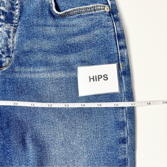 Anthropologie Pilcro The Cigarette Jeans 29 8 raw frayed hem high rise waist - Picture 12 of 15